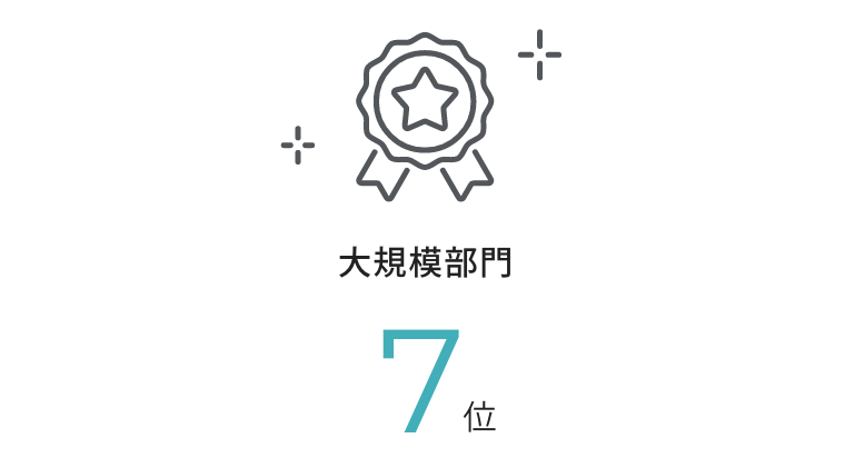 大規模部門 7位