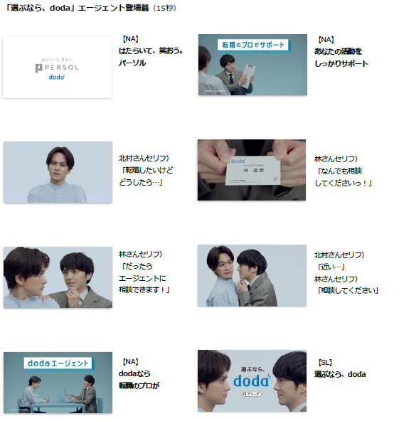「選ぶなら、doda」エージェント登場篇（15秒）