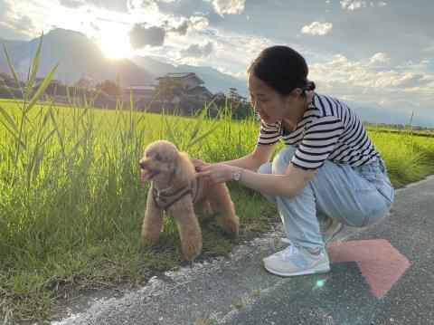 愛犬との写真