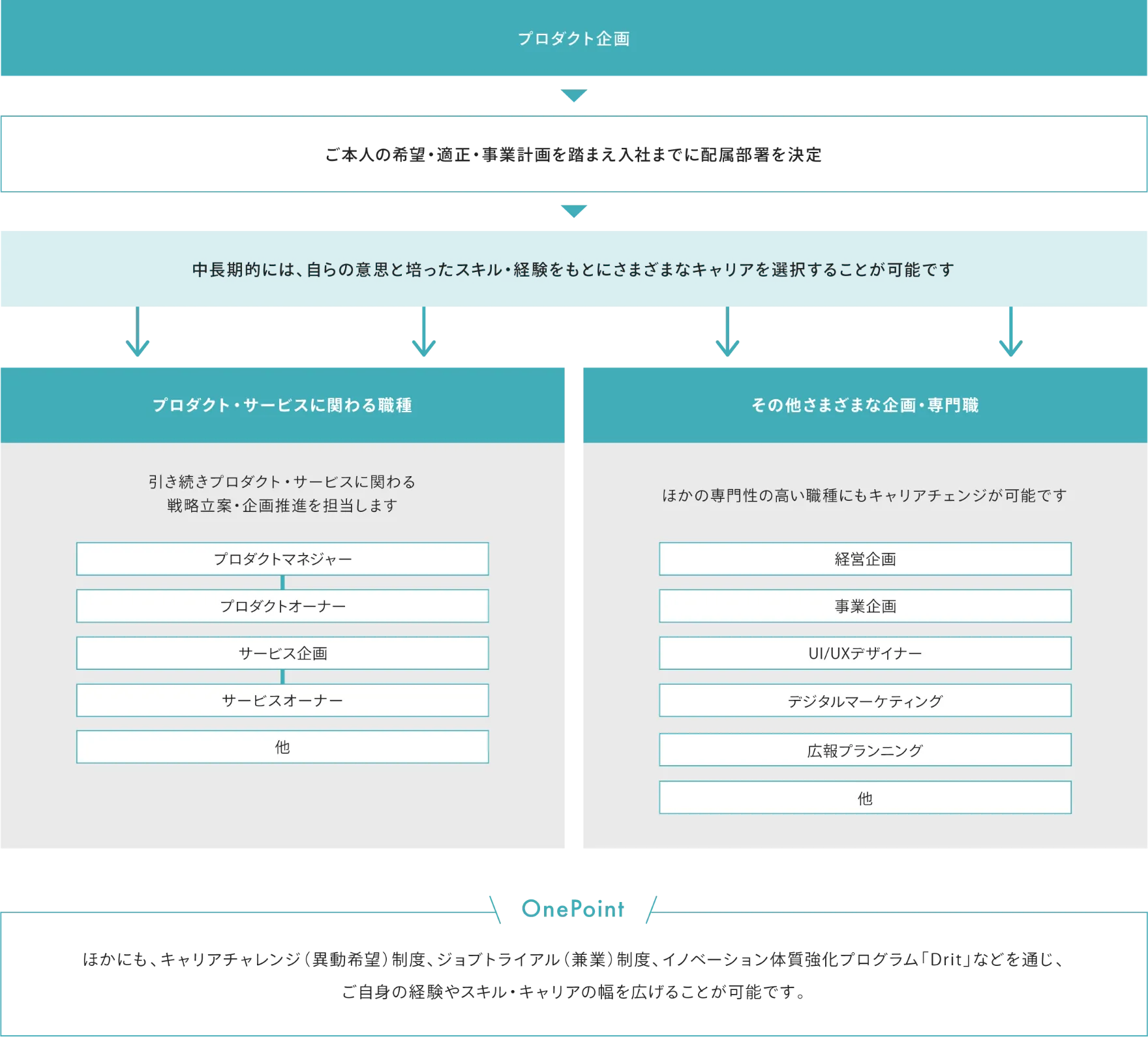 プロダクト企画 キャリアパス図